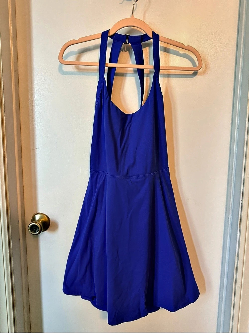 Halara SoftlyZero Airy Backless Twisted Flare Low Support Dance Active Dress